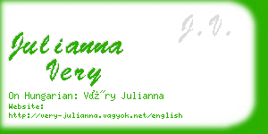 julianna very business card
